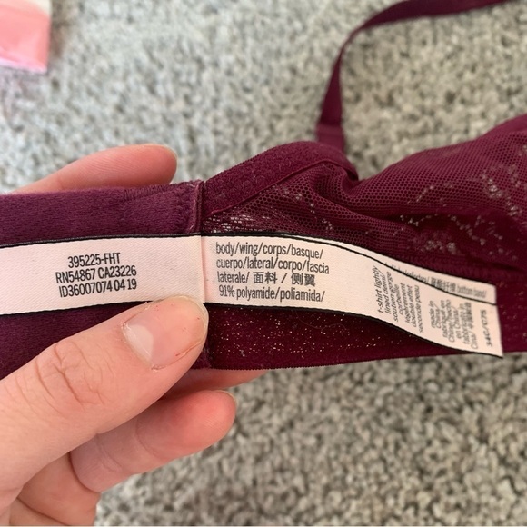 Victoria's Secret Plum Colored Lace Bra Size 34C - Picture 6 of 8